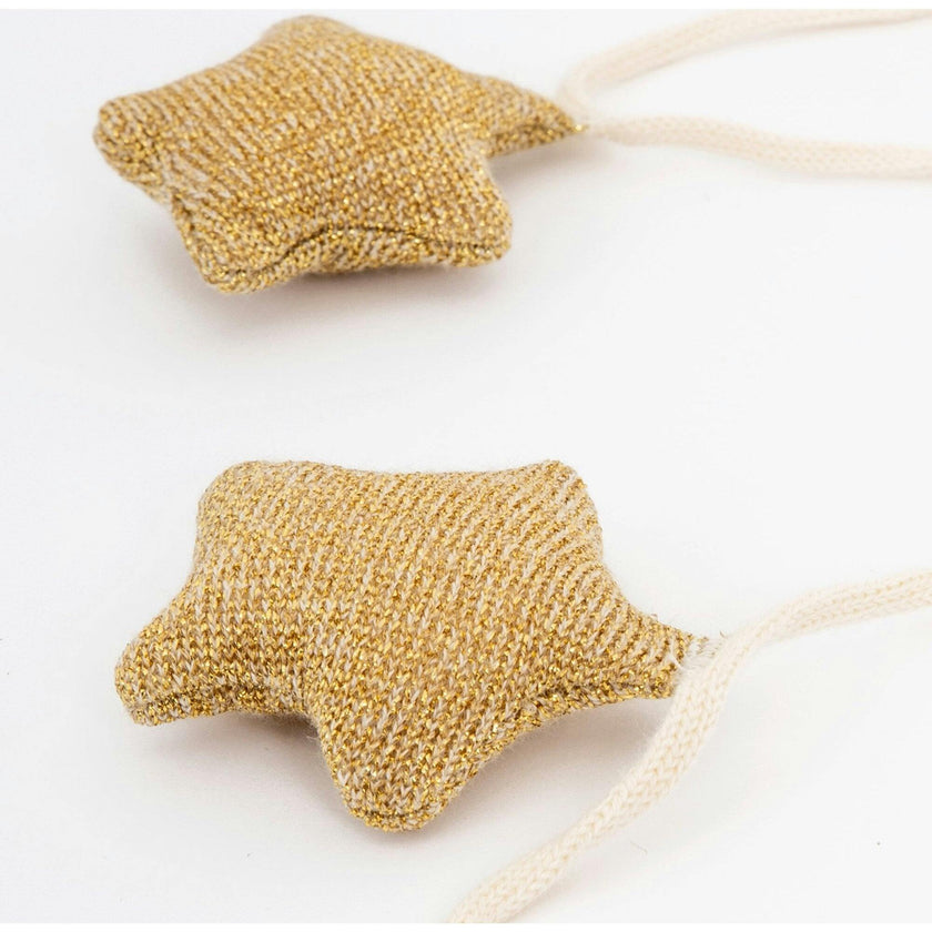 Gold Knitted Star Garland