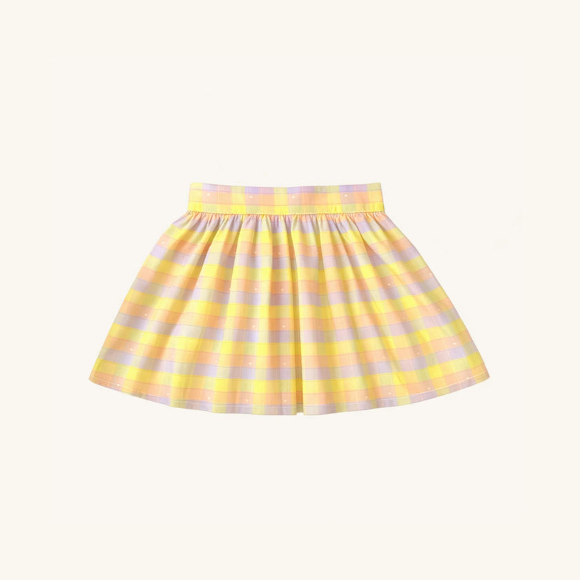 Circle Skirt in Pastel Plaid