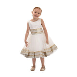 White Lorelei Sequin Hem Dress