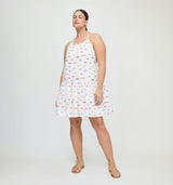The Sol Tunic Dress - White Rainbow Fish