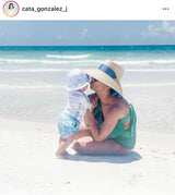 Wildflower Sun Hat (PreOrder Shipping June 15th) - Navy Wide & Short Grosgrain Ribbon