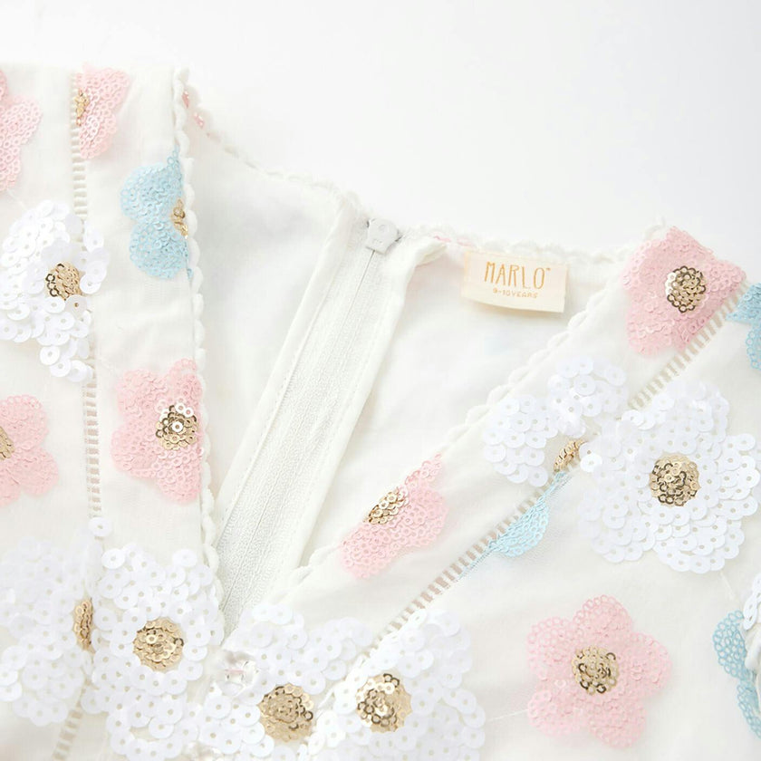 Gabrielle Frill Sequin Mini Dress