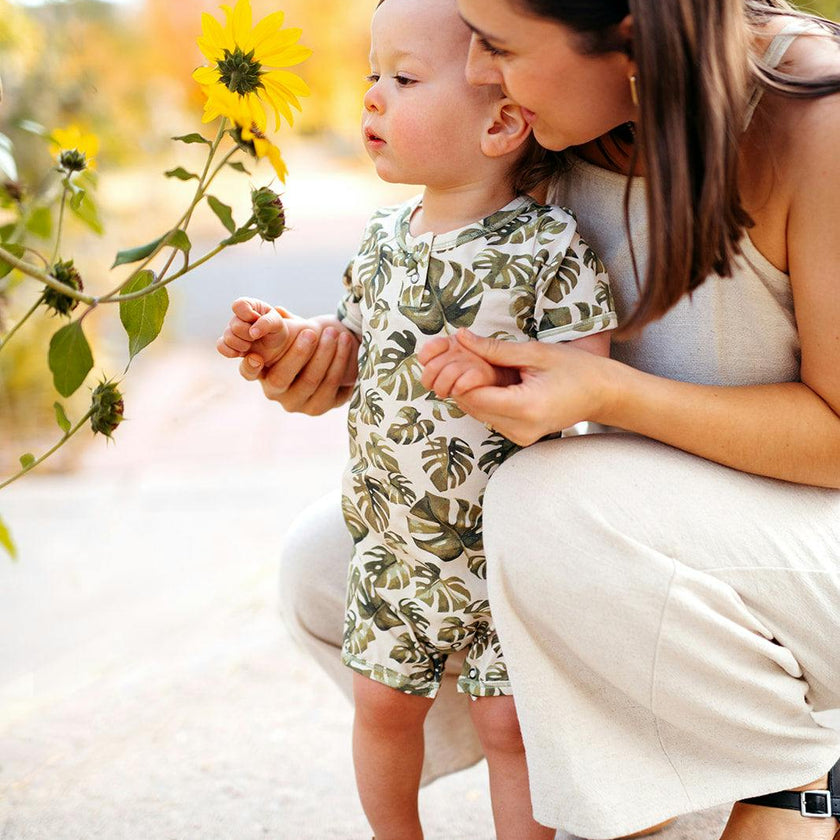Island Leaf Cotton Stretch Shortall