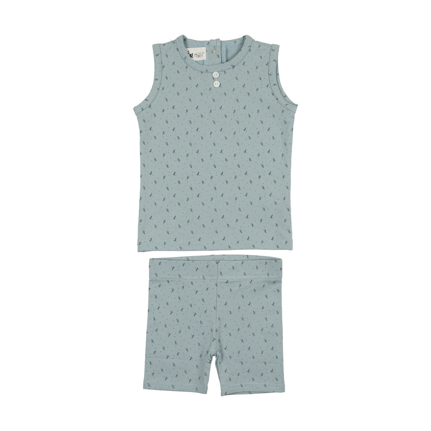 Buttons & Polka Dots 2-Piece Tank & Short Set