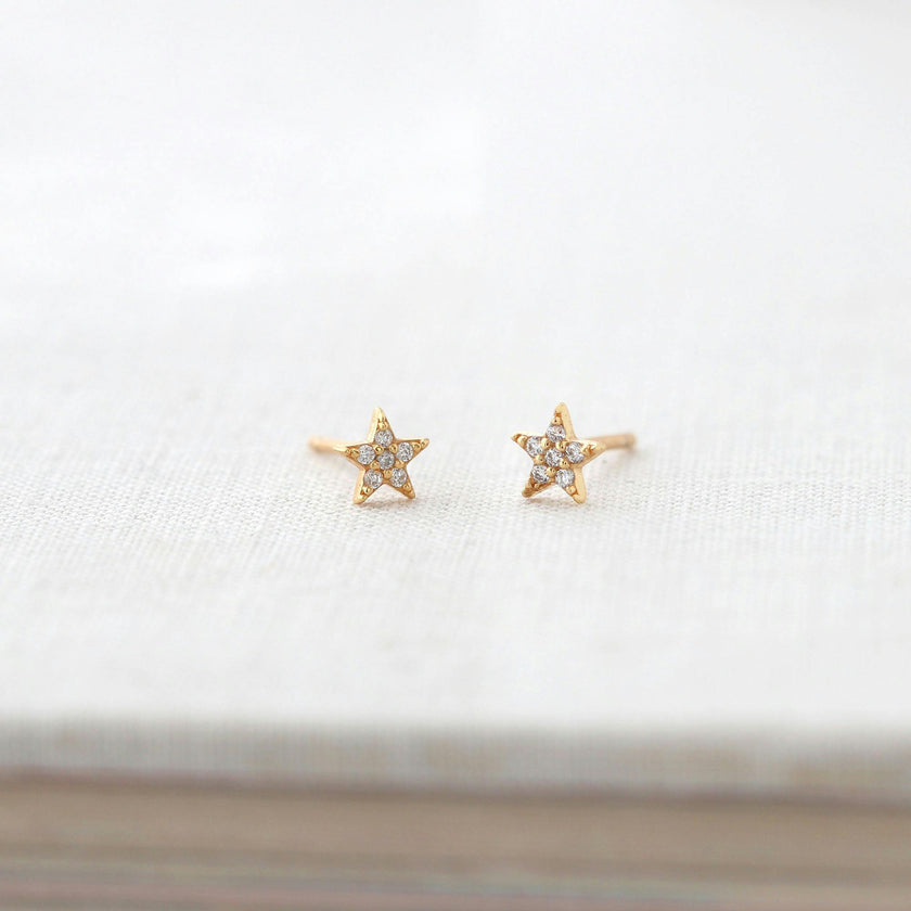Star Crystal Stud Earrings