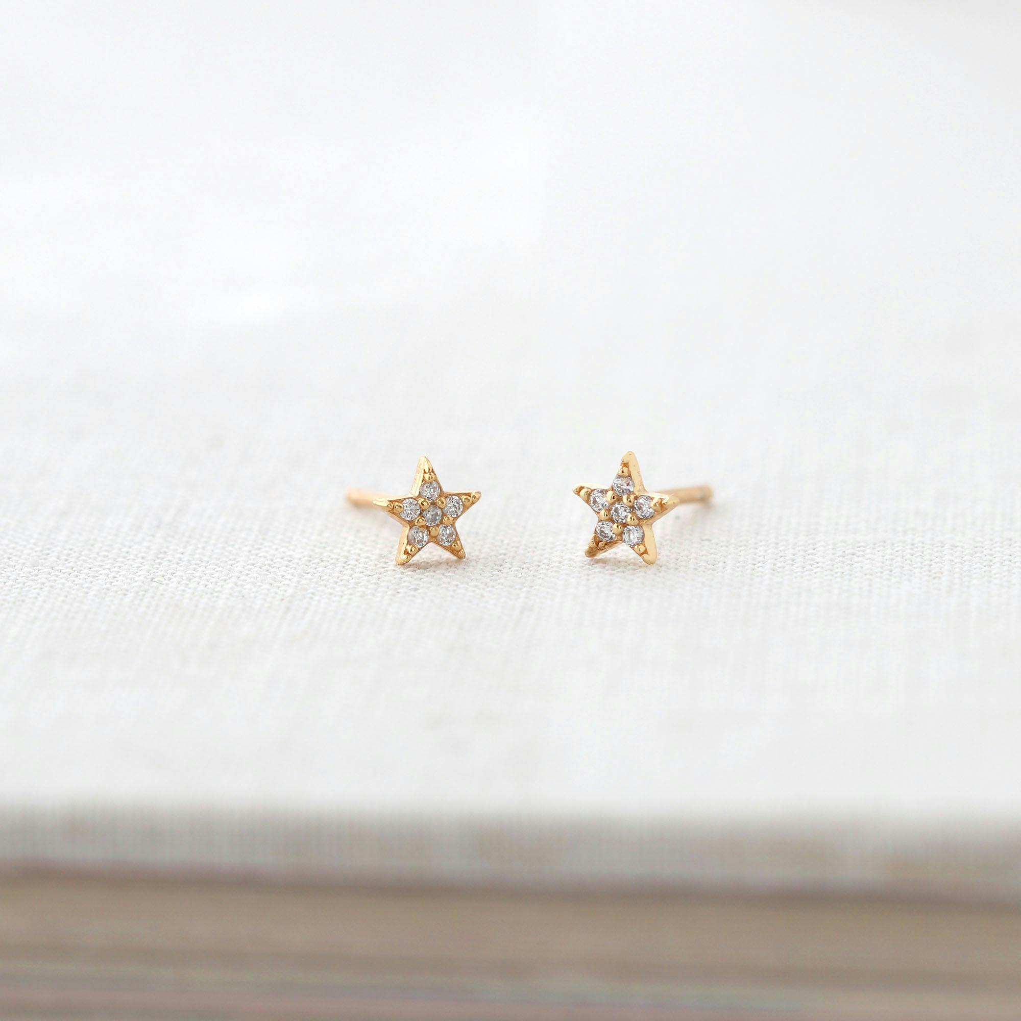 Star Crystal Stud Earrings