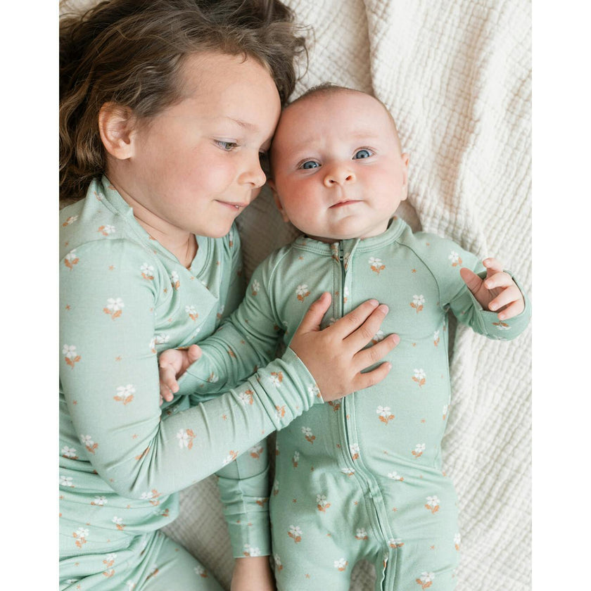 Modal Pajama Set in Seafoam Floral