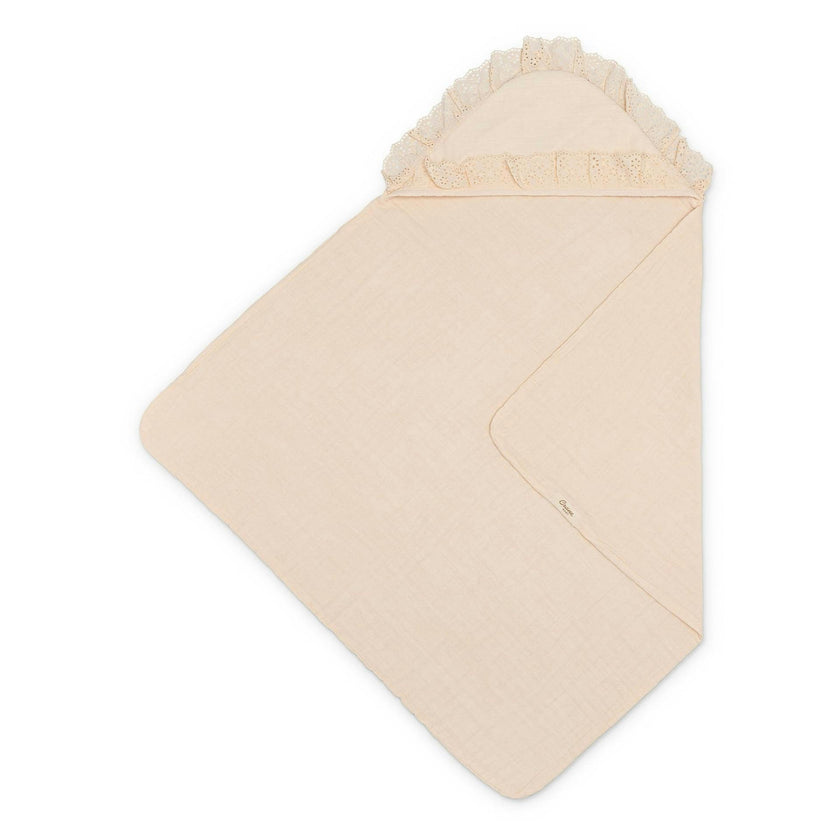 Violet Ruffle Hooded Baby Bath Towel