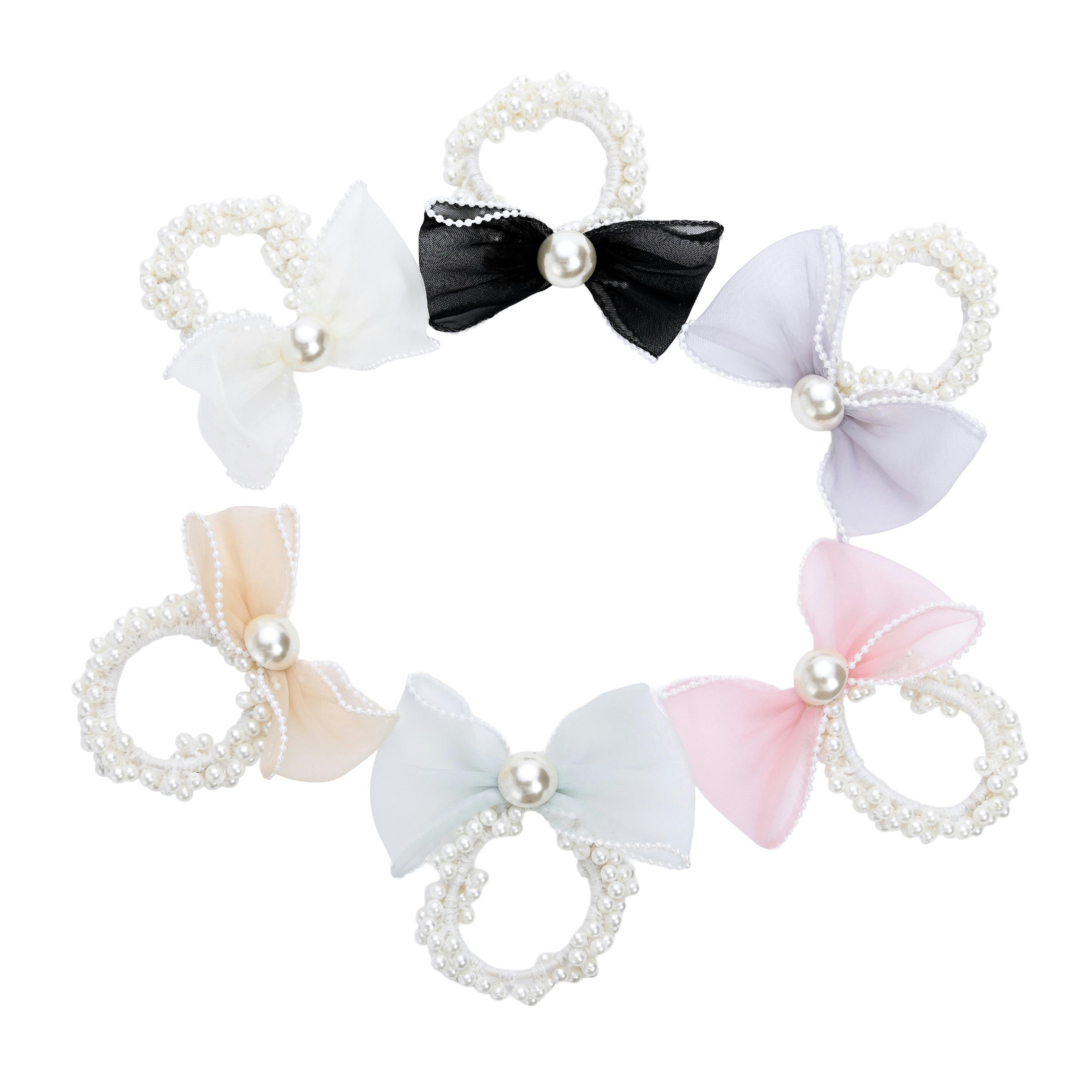 Sheer Bow Scrunchie Set