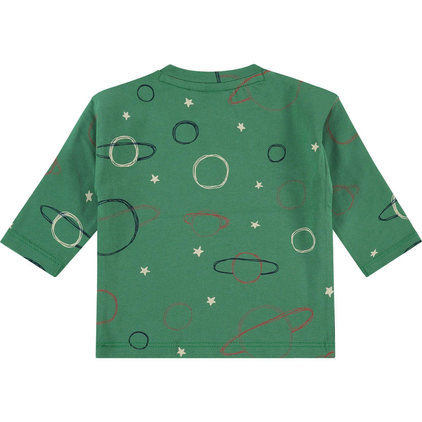 Outer Space Print Long Sleeve T-Shirt