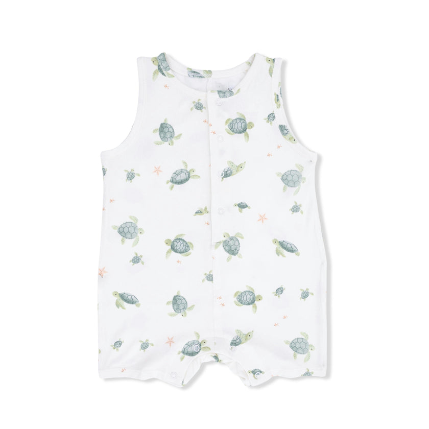 Sea Turtles - Sleeveless Shortie Romper