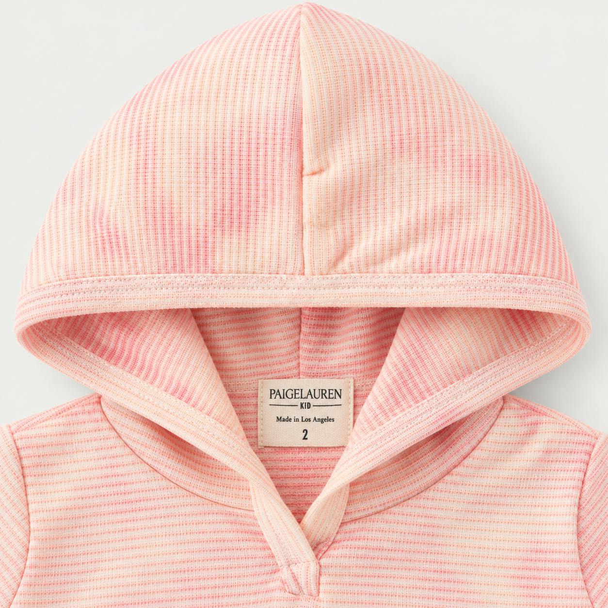 Stripe Marble Rib Hoodie + Legging Set