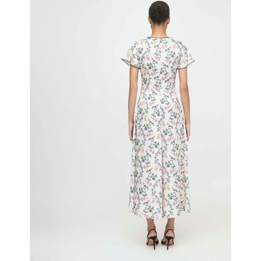 The Brie Dress - Scallop Bow Chintz Pink
