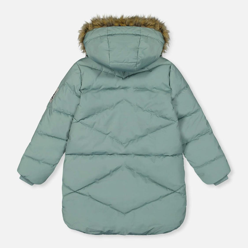 Long Winter Puffer Coat Sage Green