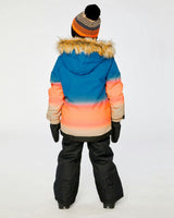 Two Piece Play Snowsuit Blue And Orange Gradient