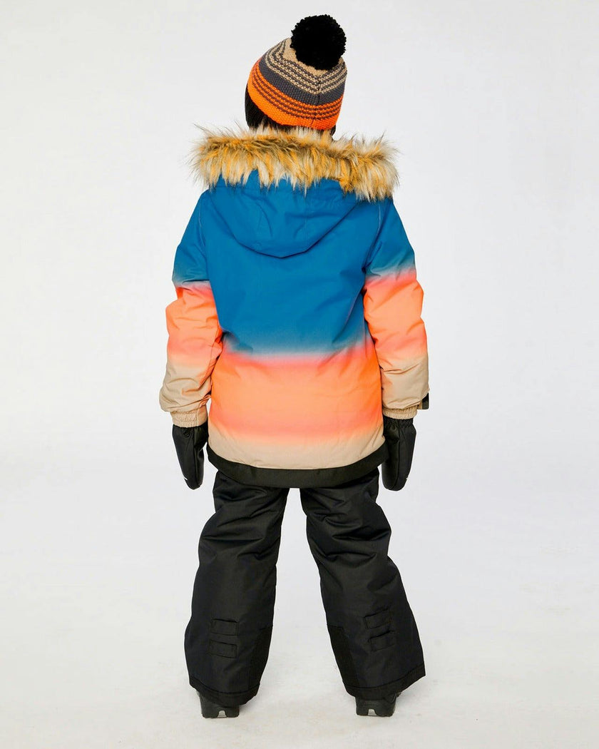 Two Piece Play Snowsuit Blue And Orange Gradient