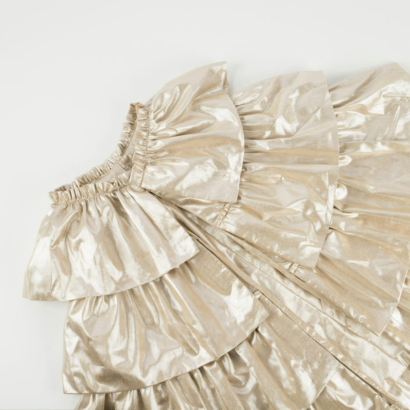 Gold Ruffle Cape