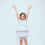 Round Neck 2-Layered Dress With Matching Shorts