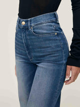 Hepburn Wide Leg High Rise Ankle Jeans Oceanside