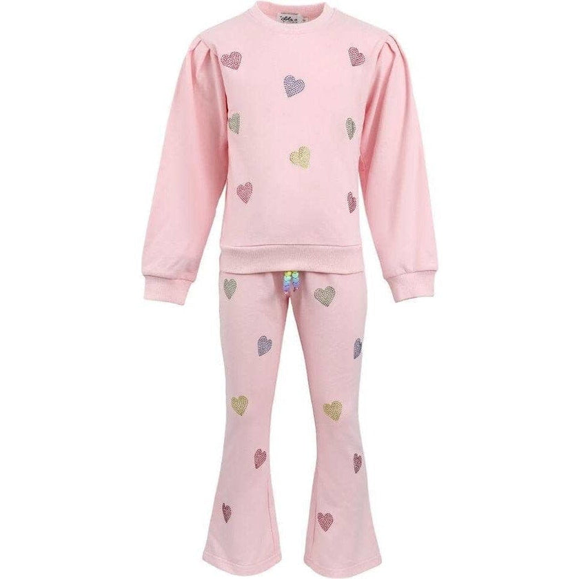 Pink Crystal Hearts Set