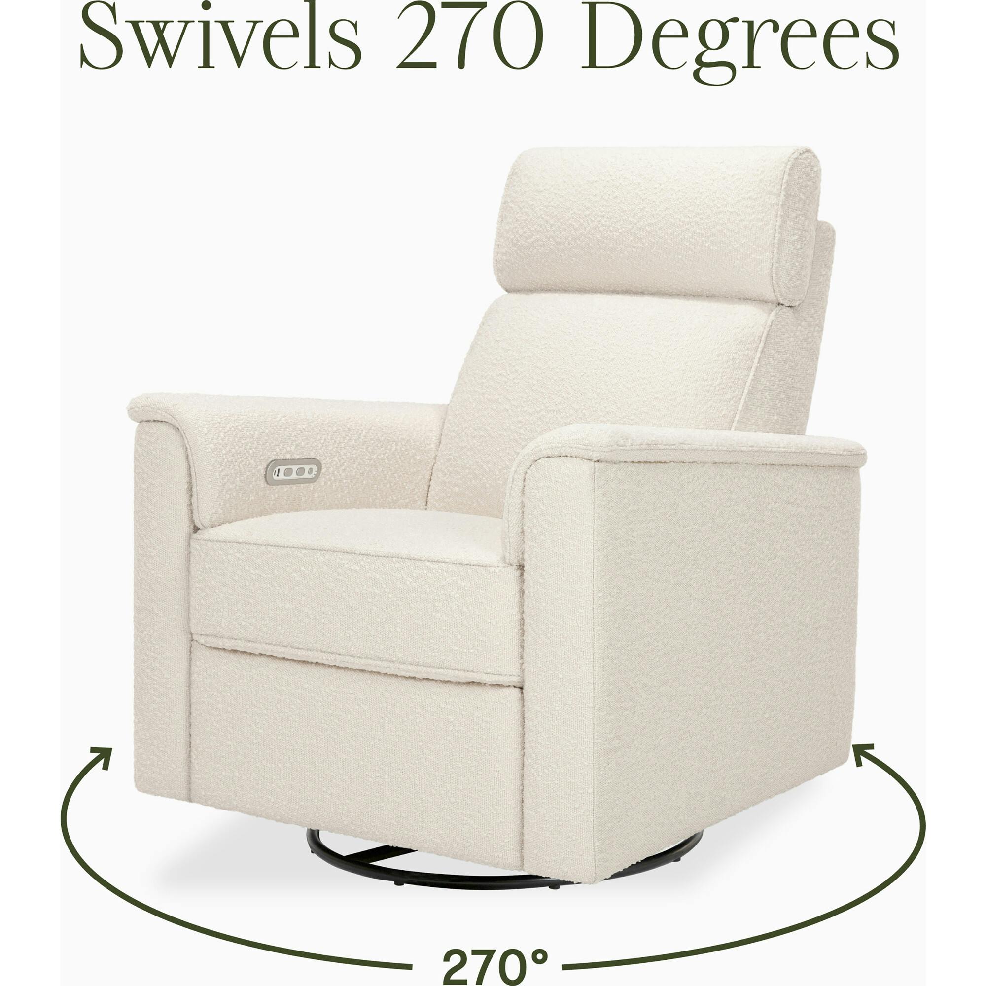 Willa Plus Power Glider Recliner w/ Power Headrest in Performance Ivory Boucle