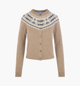 The Sonnet Cardigan - Thistle Fair Isle Taupe Marl