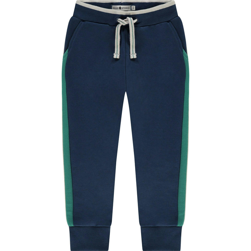 Contrast Side Panel Drawstring Sweatpants