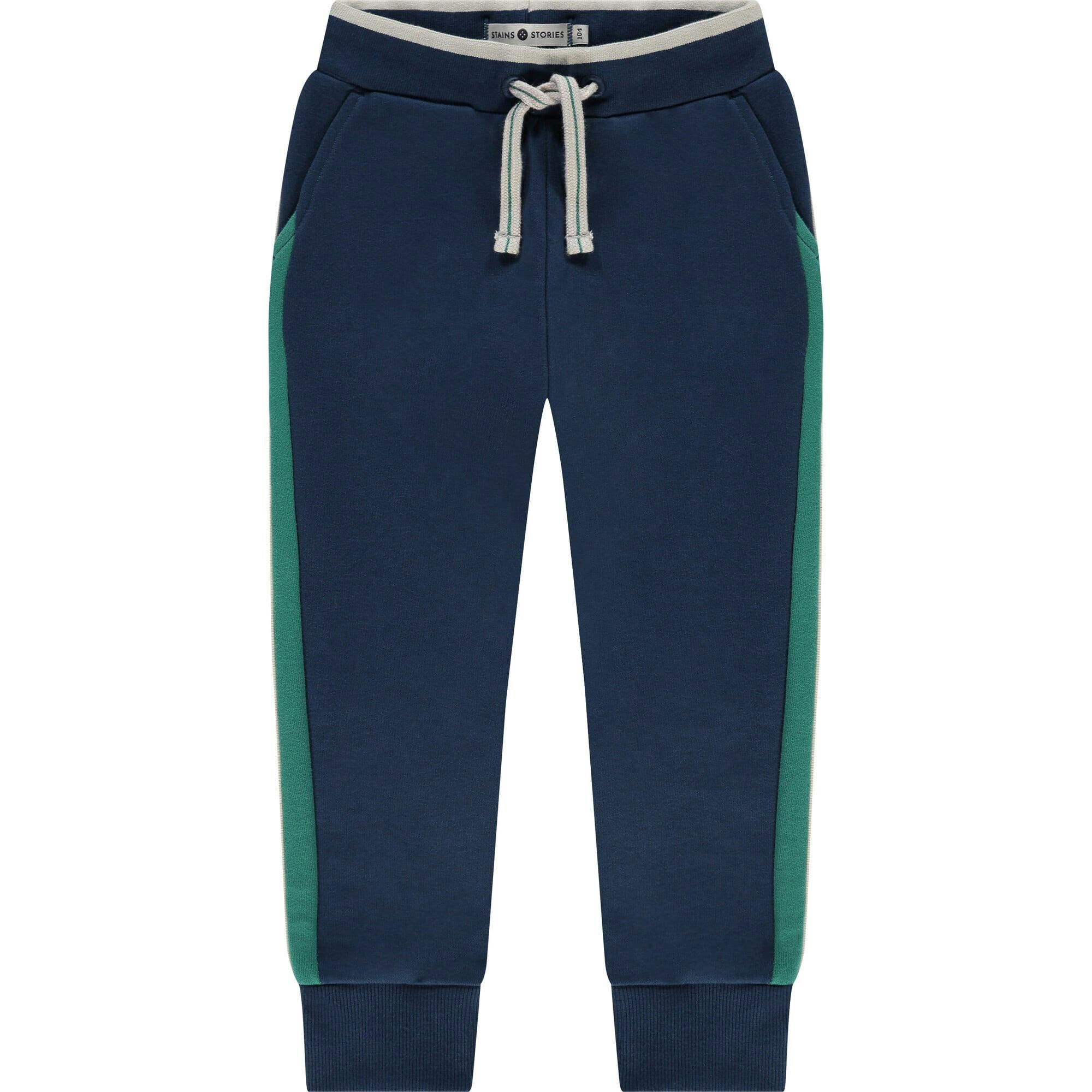 Contrast Side Panel Drawstring Sweatpants