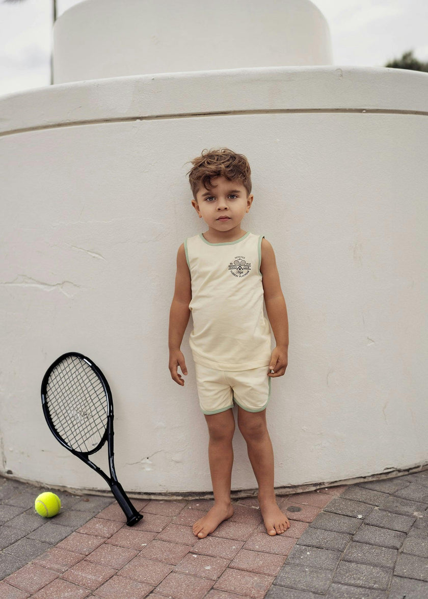 Baby Tennis Club Unisex Sleeveless Tee & Short Set