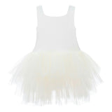 White Solid Tutu Dress