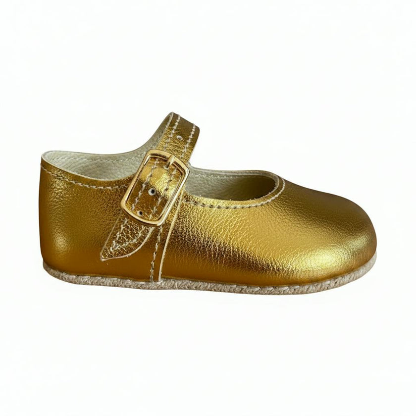 Mary Jane Pre-Walker Baby Girl Shoes - Gold