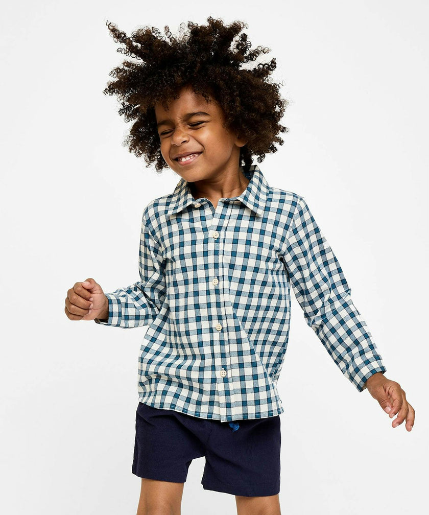 Jeffie Shirt, Blue Picnic Check