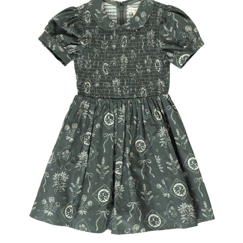 Mini Keegan Dress in Green Vintage Bouquet