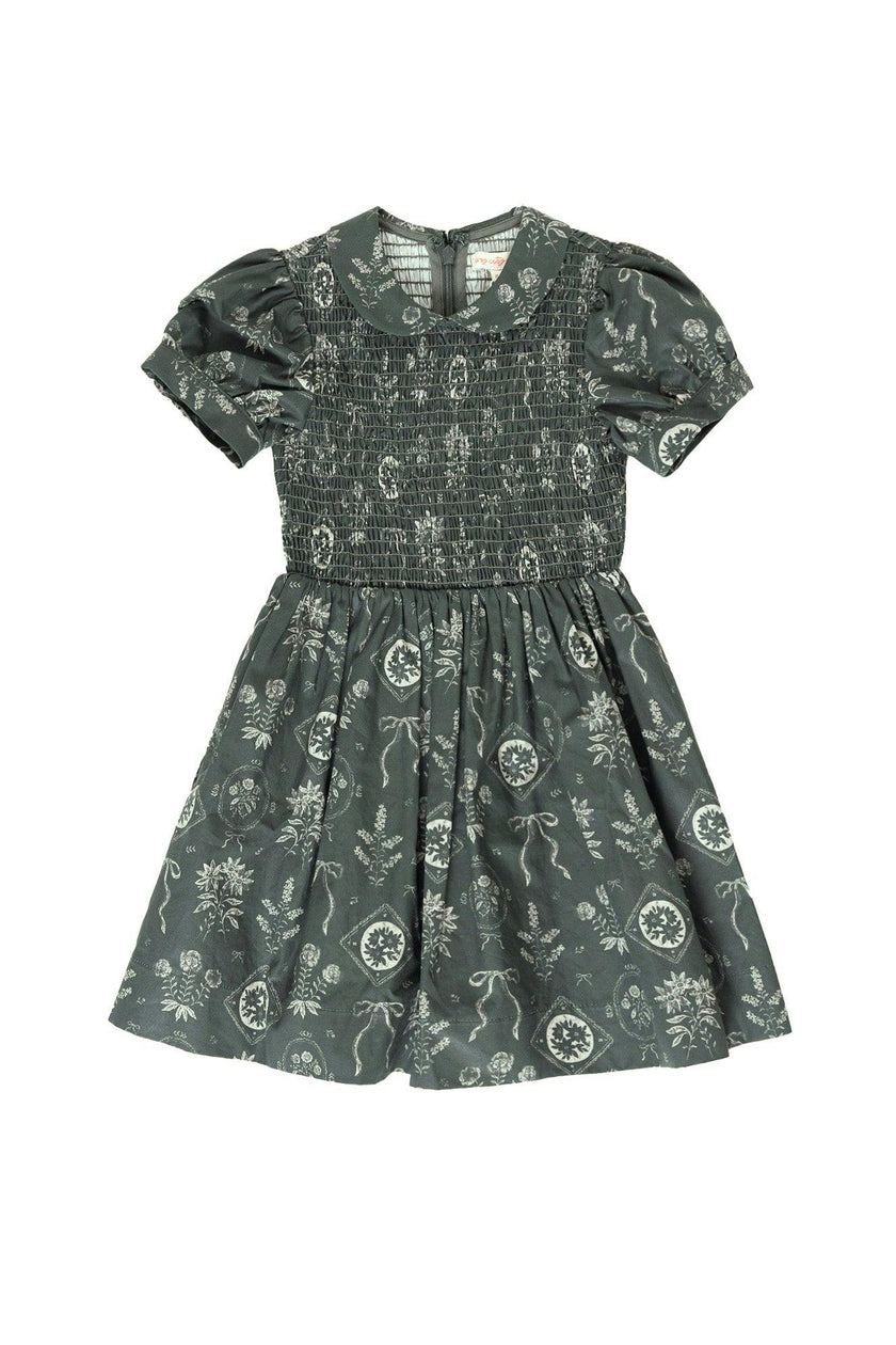 Mini Keegan Dress in Green Vintage Bouquet