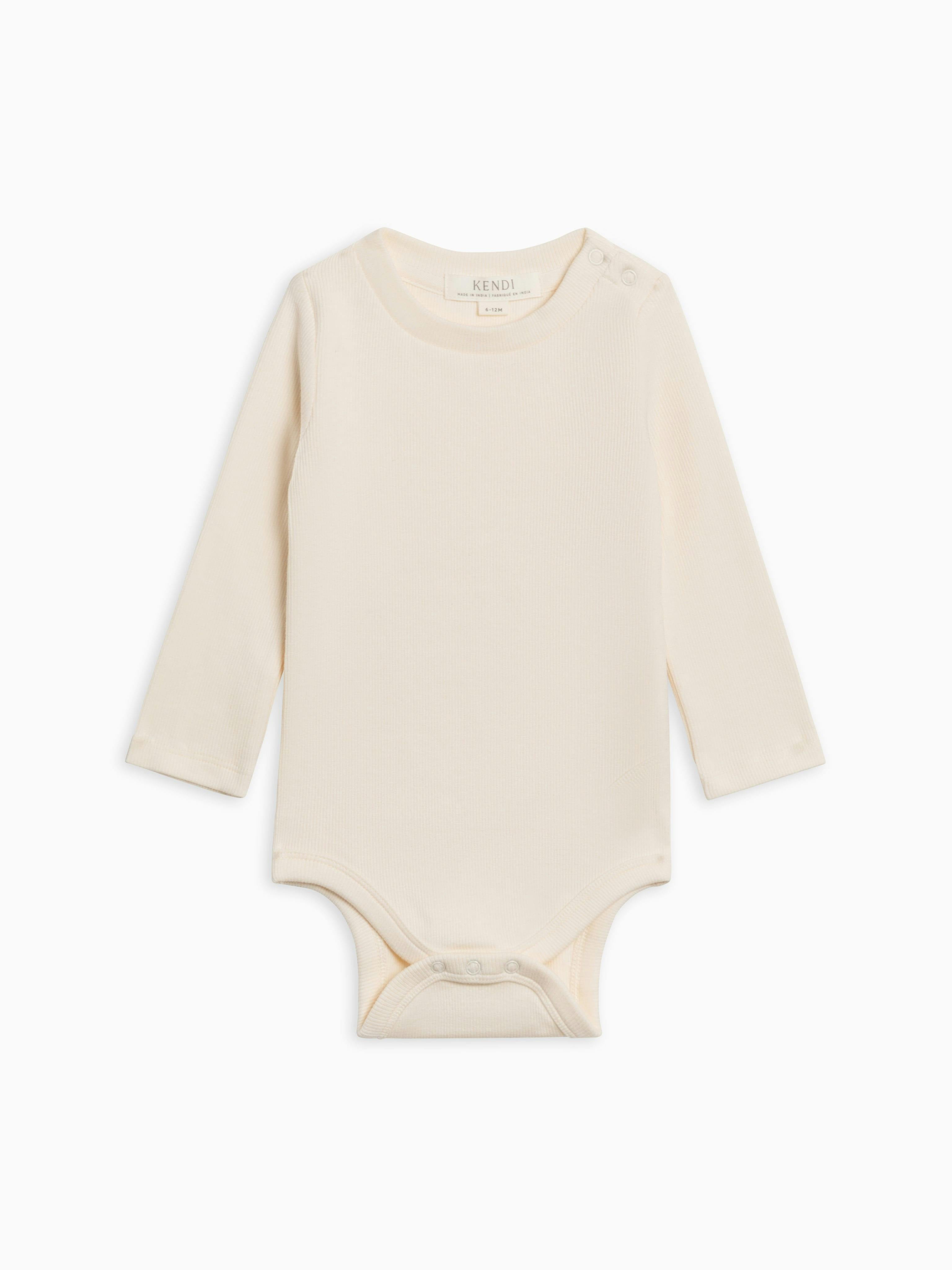 Sammy Ribbed Snap Shoulder Long Sleeve Bodysuit