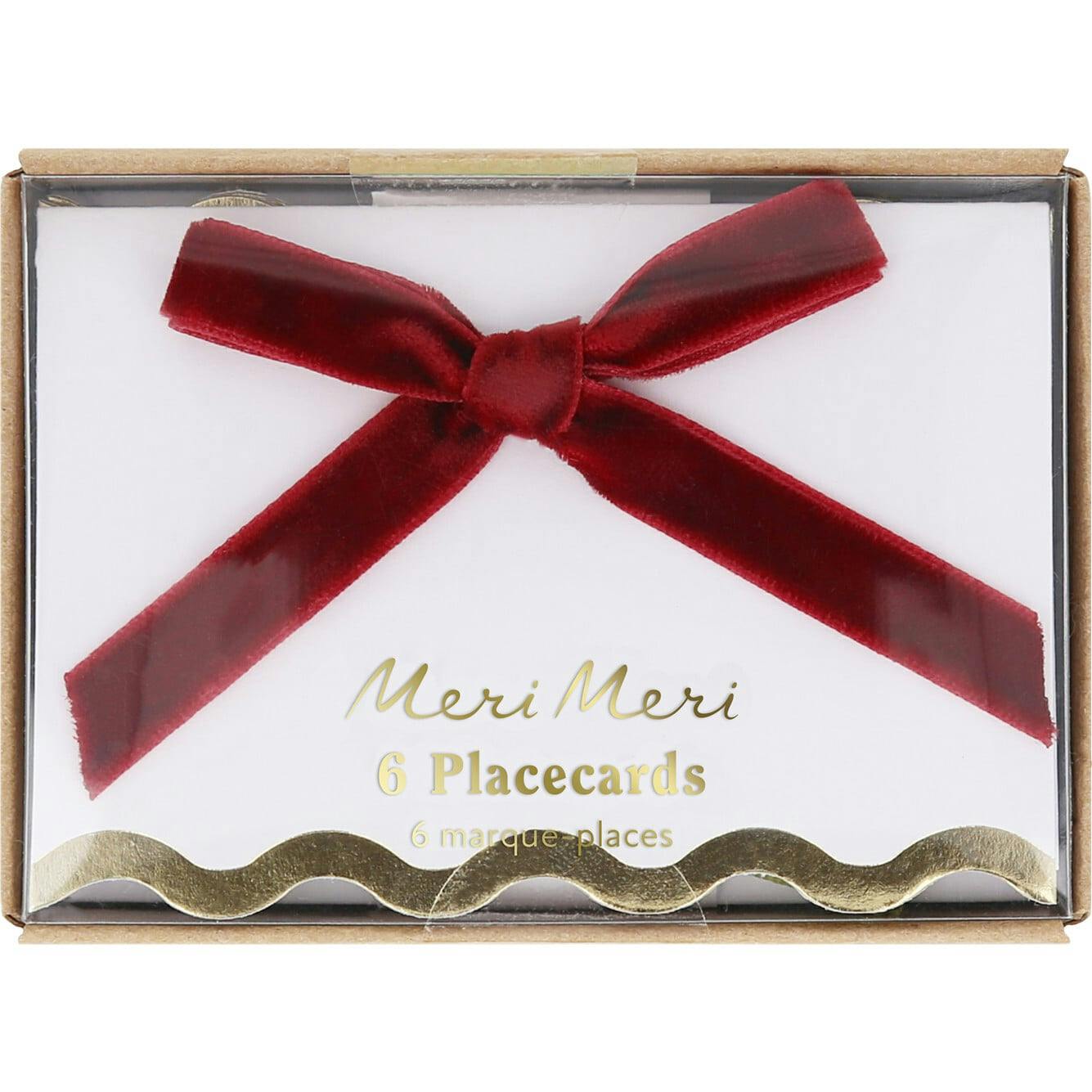 Thanksgiving Velvet Bow Place Cards