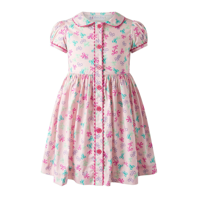 Bow Button-Front Dress