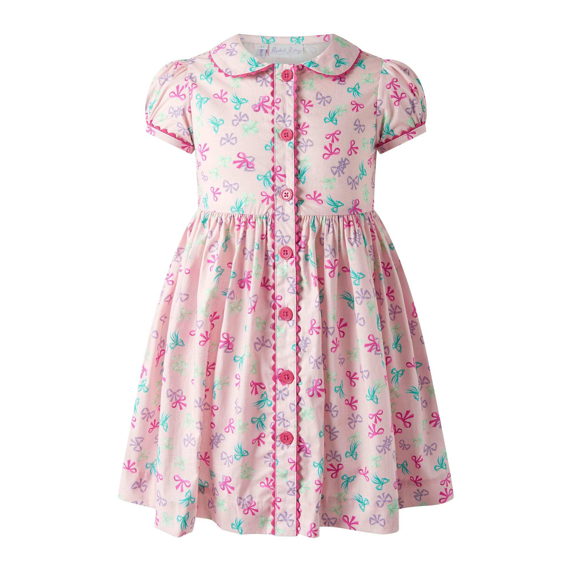 Bow Button-Front Dress