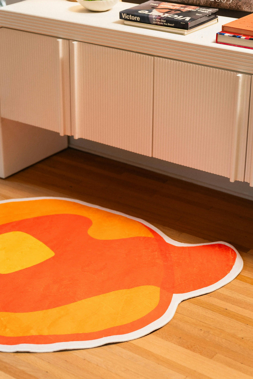 Yellow Irregular Pancake Rug by Becca Franks