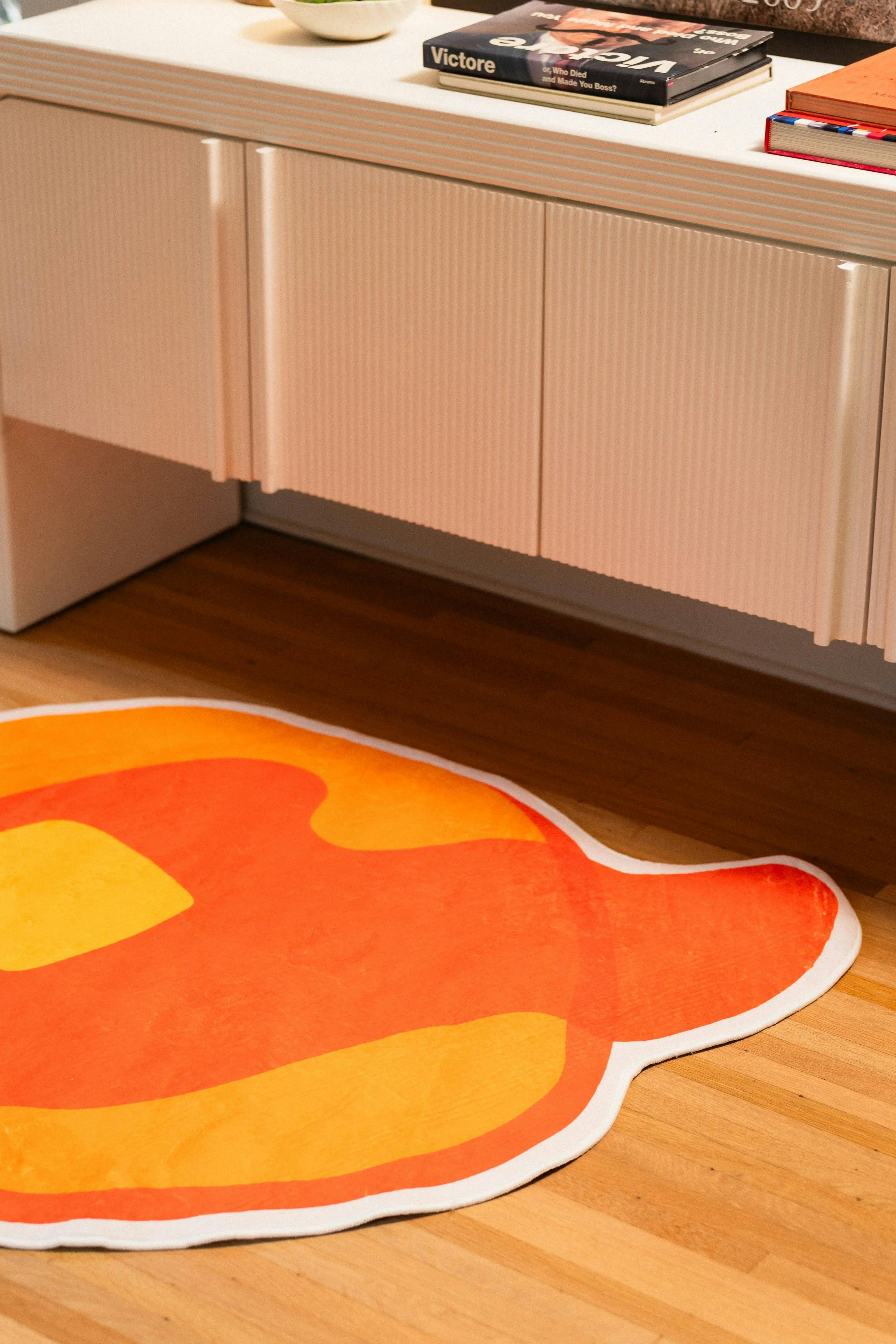 Yellow Irregular Pancake Rug by Becca Franks