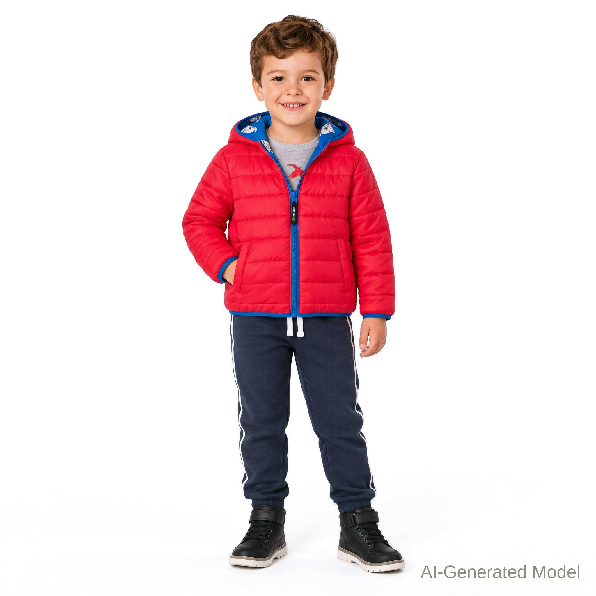 Reversible Color-Changing Puffer Jacket | Dog Print