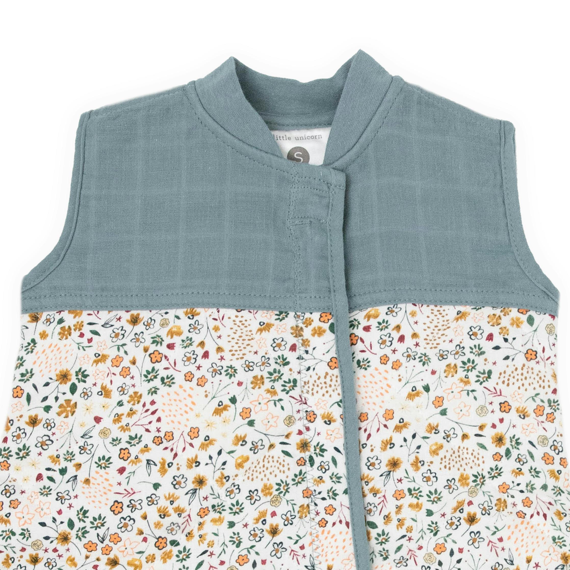 Cotton Muslin Quilted Sleep Bag - Pressed Petals