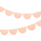 Peach Tissue Paper Scallop Garland Set