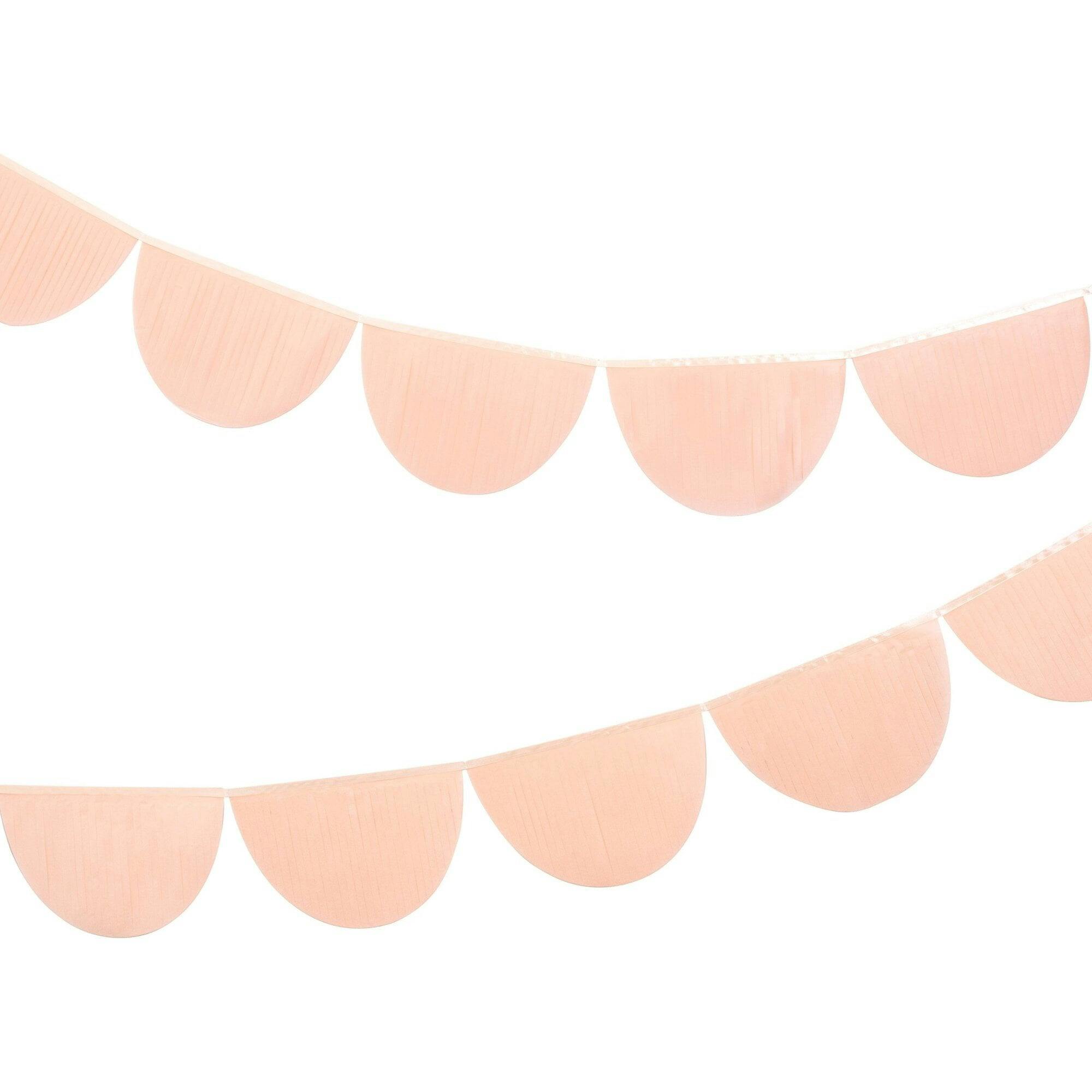 Peach Tissue Paper Scallop Garland Set