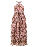 Camellia Halter Neck Maxi Dress