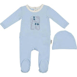 Puff Paint Flower Footie and Beanie Set