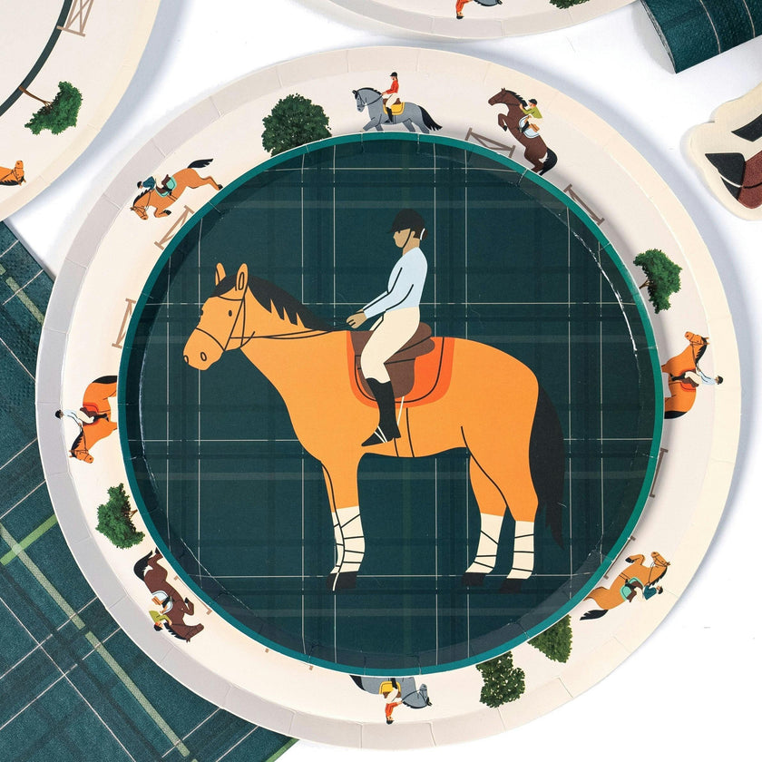 Party Dessert Plates - Equestrian Collection (x12)