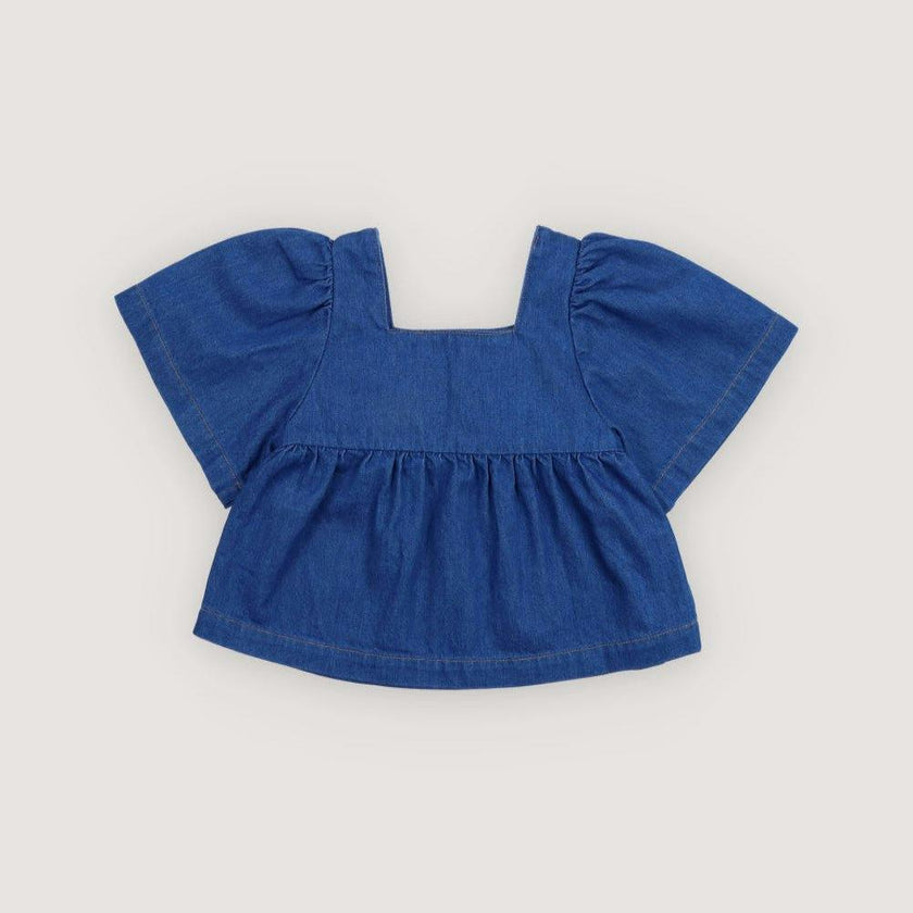 Tulip Blouse Blue Denim
