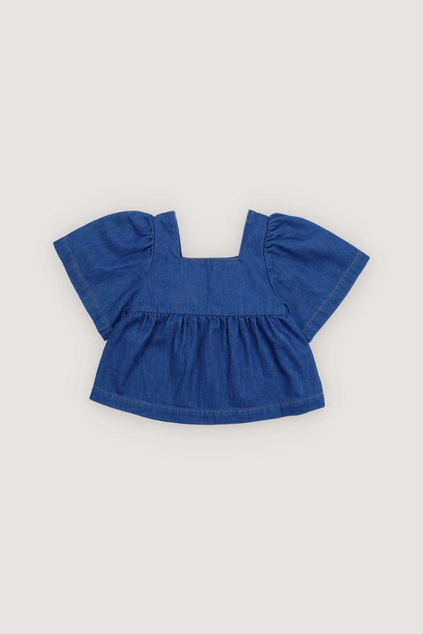 Tulip Blouse Blue Denim