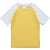Yellow White Sleeve Sustainable SS Rash Top